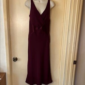 Amanda Smith Deep Burgundy Midi Dress size 6